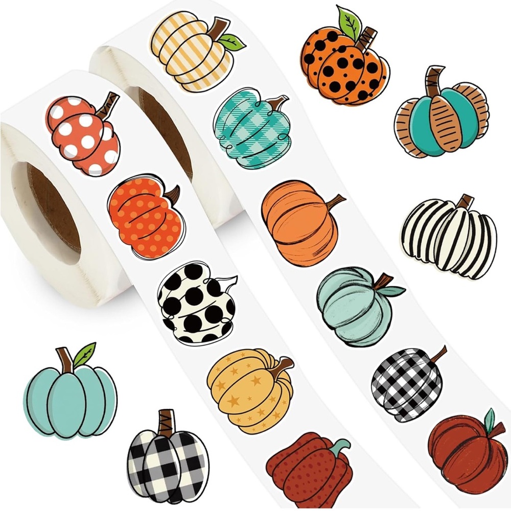 2 SETS LEFT! 50 Preppy Pumpkin 1.5 inch Fall Stickers